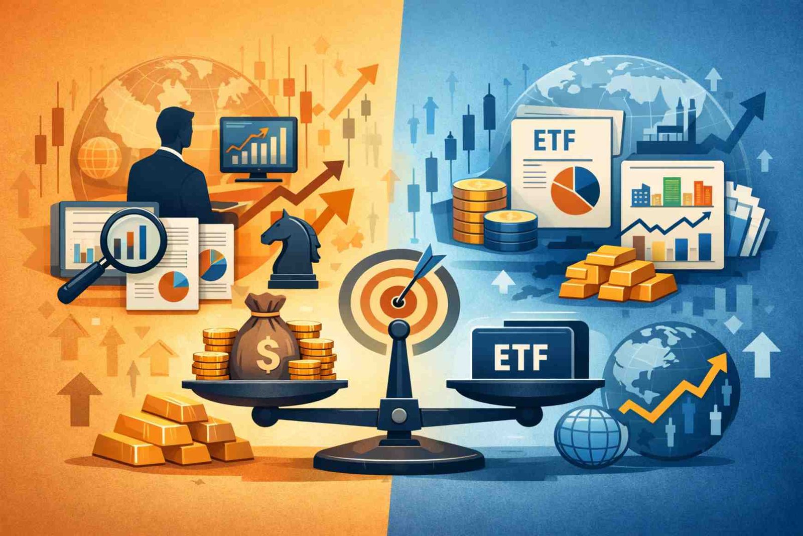 الصناديق النشطة والصناديق المتداولة ETF